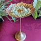 Sunflower Brass Urli With Stand Handcrafted Medium Floral Decor Bowl For Pooja