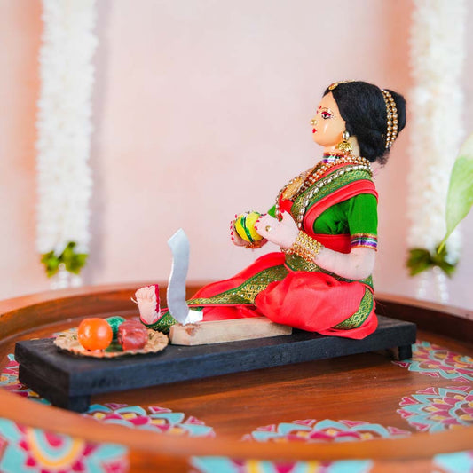 Lady Cutting Fruits ( Home Chores )