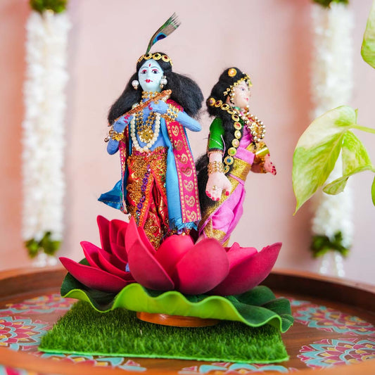 Radha Krishna On Lotus