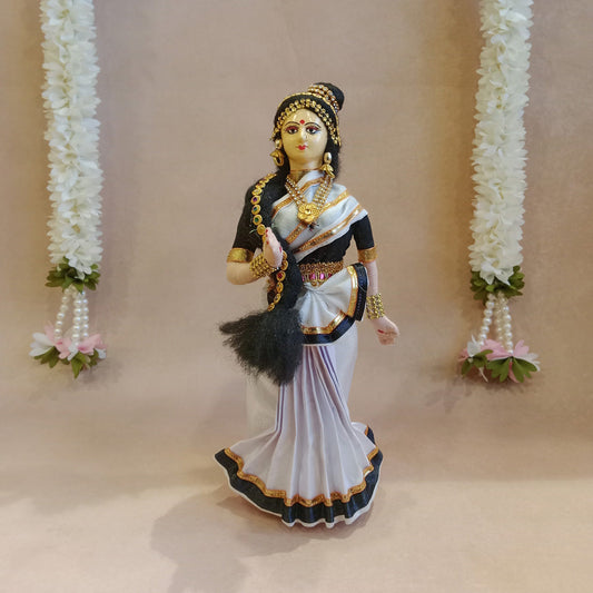 Handcrafted Kuchupudi Doll - Traditional Indian Classical Dance Figurine