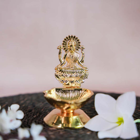 Lakshmi Lamp Gold Finish