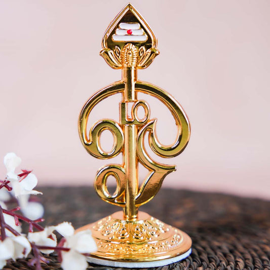 Om With Vel Gold Finish