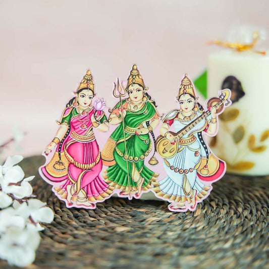 Lakshmi Sarawathi Durga Fridge Magnet