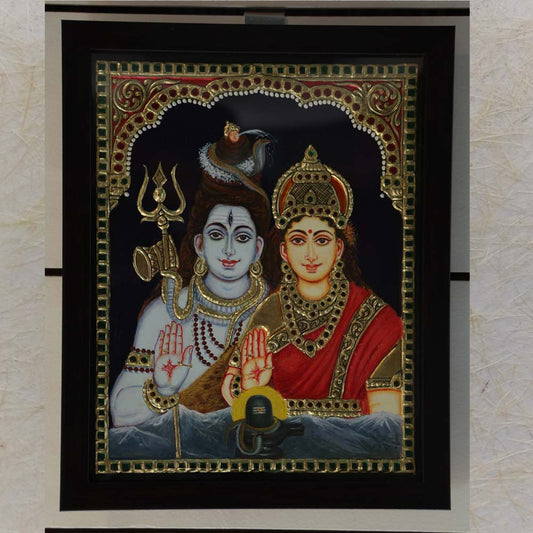 Shiva Parvathy Tanjore Painting