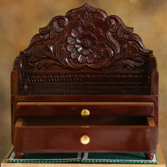 Puja Mandapam Teakwood With Rosewood Finish