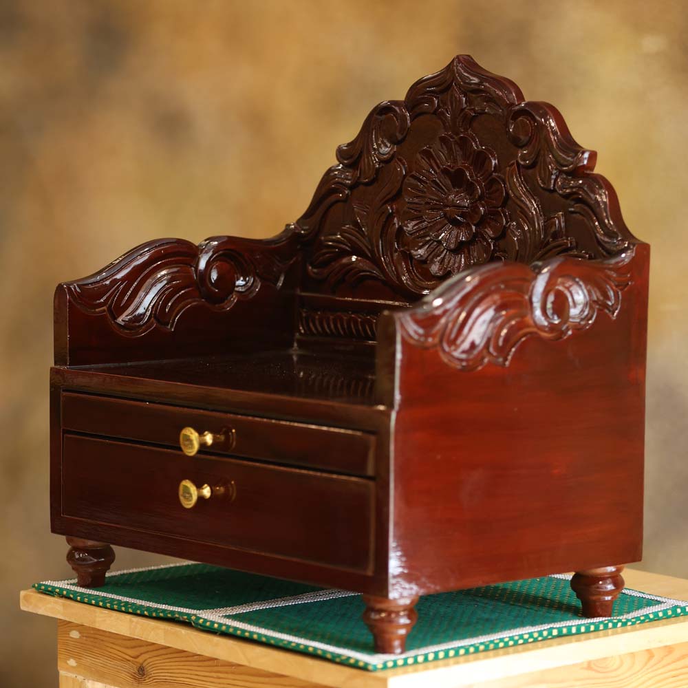 Puja Mandapam Teakwood With Rosewood Finish