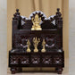 2 Tiered Puja Padi In Teakwood With Dark Rosewood Finish