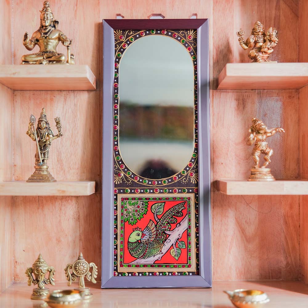 Auspicious Prrot Mirror