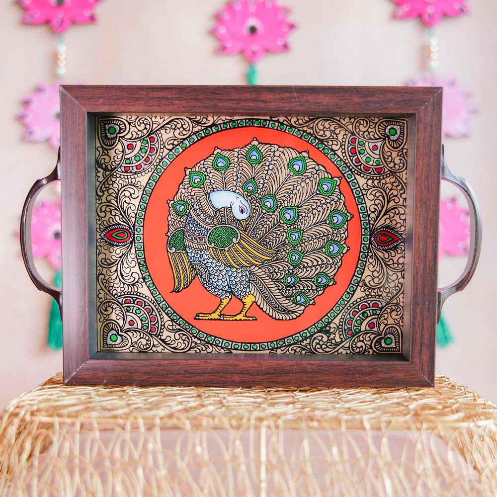 Peacock Tray Orange