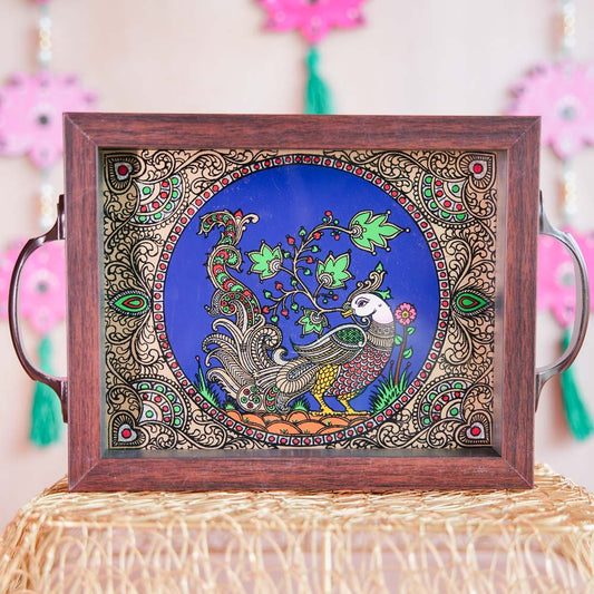 Peacock Tray Blue