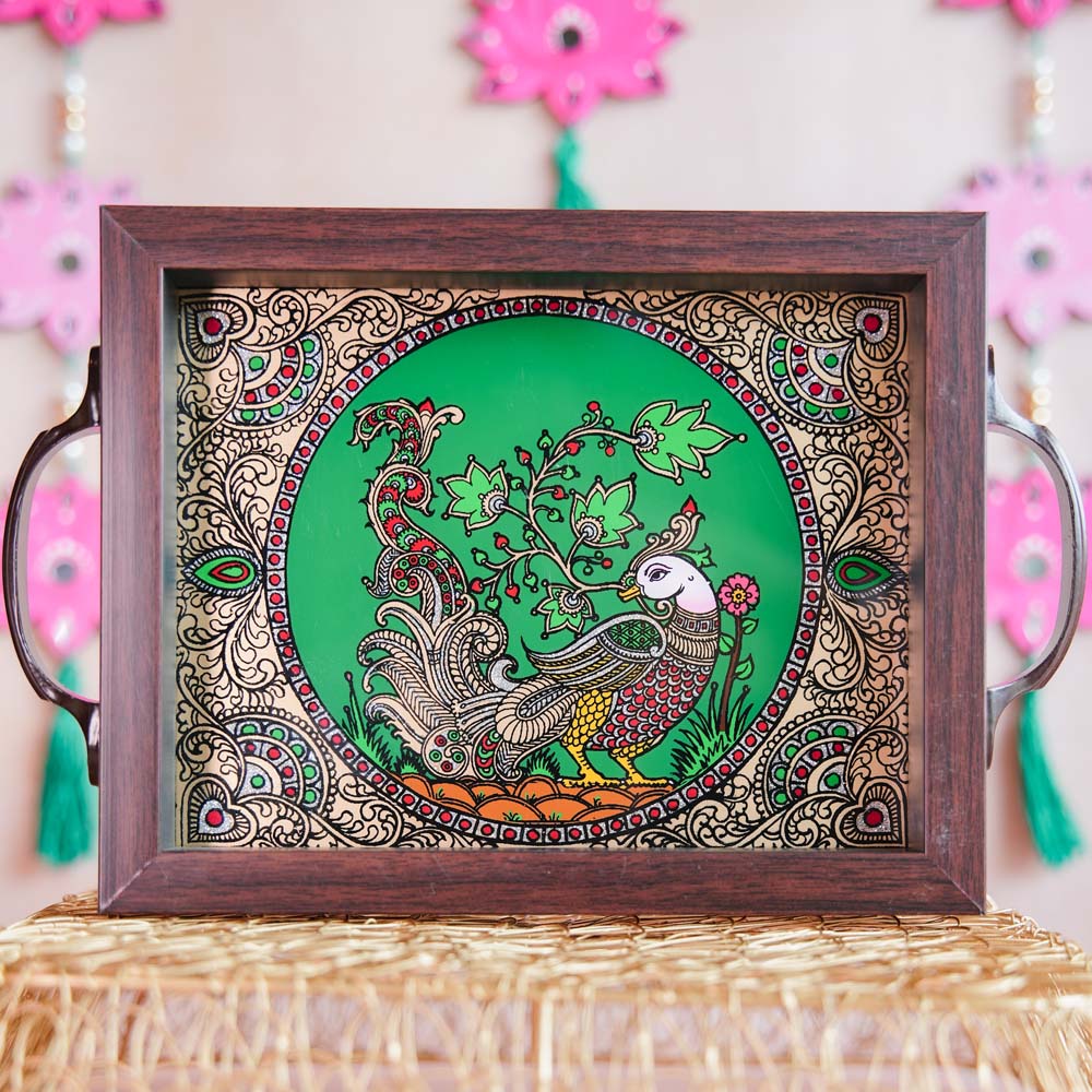 Peacock Tray Green