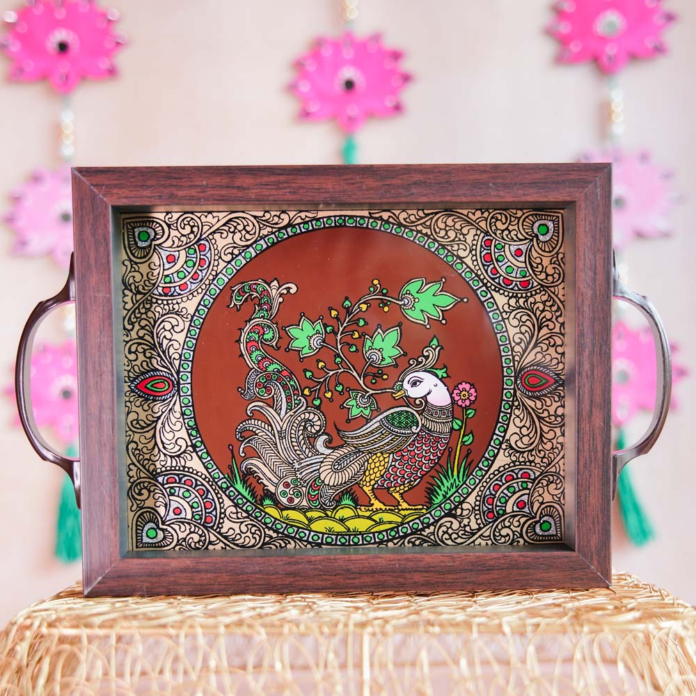 Peacock Tray Brown