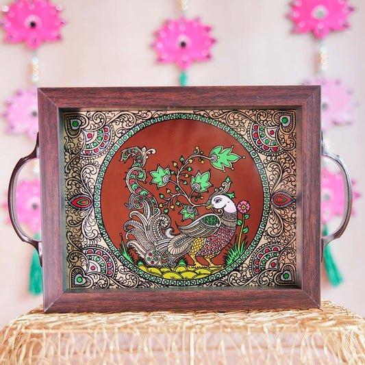 Peacock Tray Brown