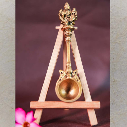  Handcrafted Brass Lakshmi Panchapatra Spoon