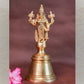 Handcrafted Brass Vishnu Idol Bell - Traditional Indian Ritual & Decor Piece