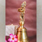 Handcrafted Brass Krishna Bell - Traditional Indian Ritual & Decor Piece