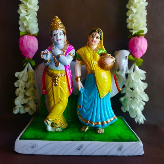 Navaratri Clay Golu Doll Marble Radha Krishna