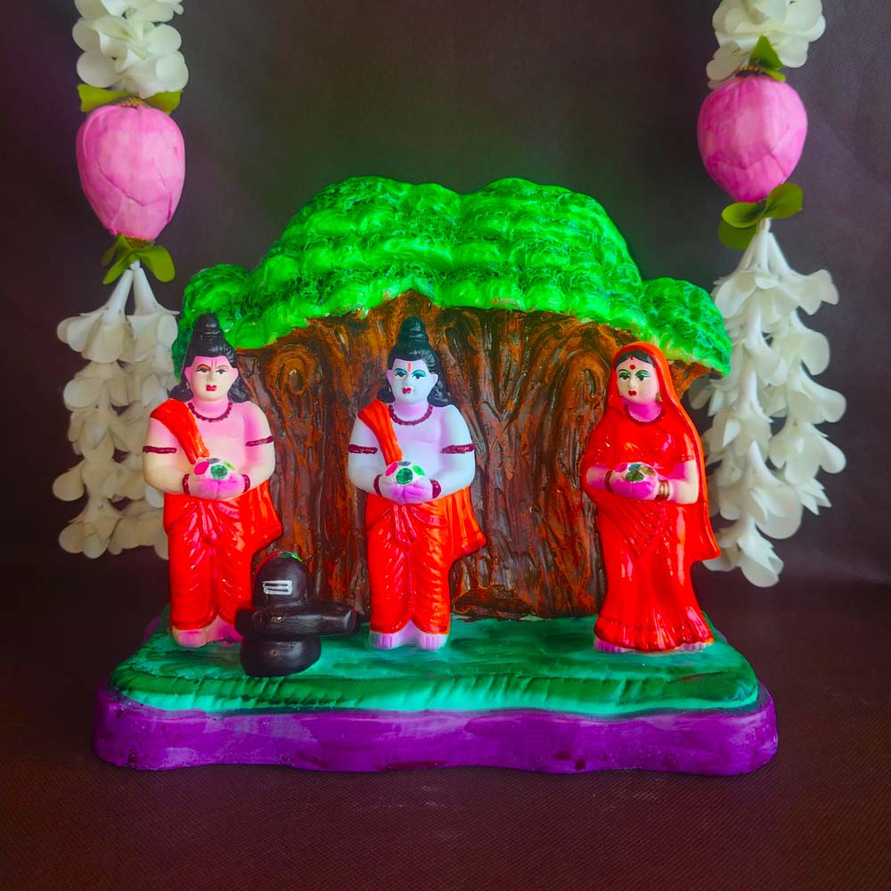 Navaratri Clay Golu Doll Ram Seeta Linga Pooja