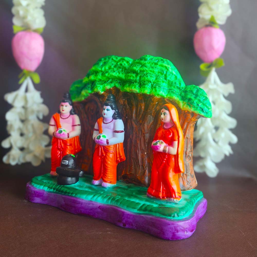 Navaratri Clay Golu Doll Ram Seeta Linga Pooja