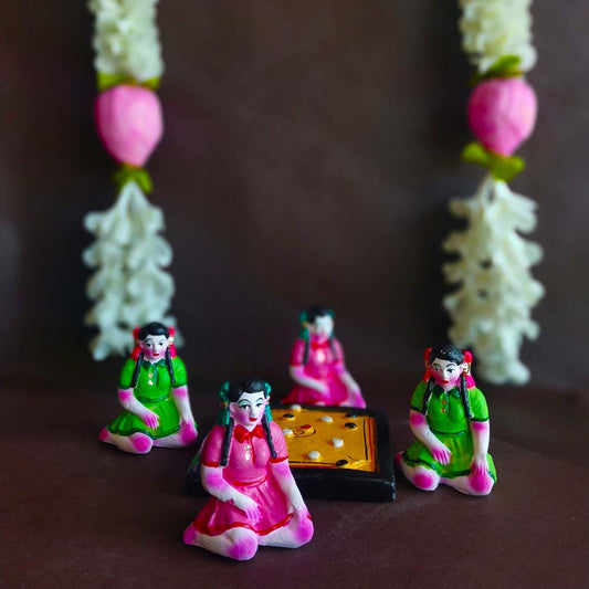 Navaratri Clay Golu Doll Carrom Set