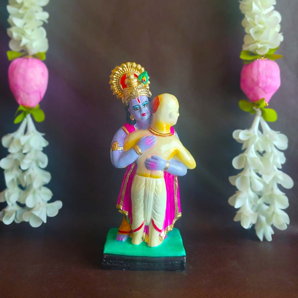 Navaratri Clay Golu Doll Krishna Hugging Suthama