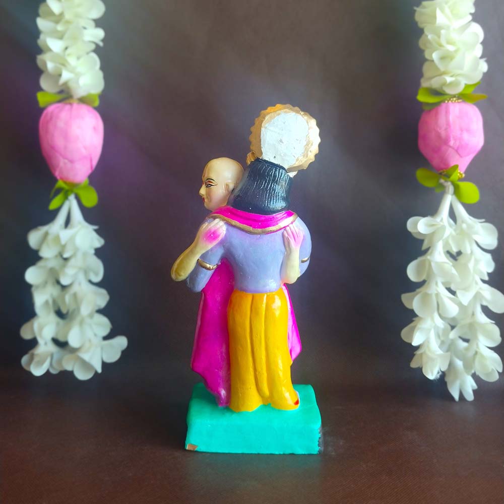 Navaratri Clay Golu Doll Krishna Hugging Suthama