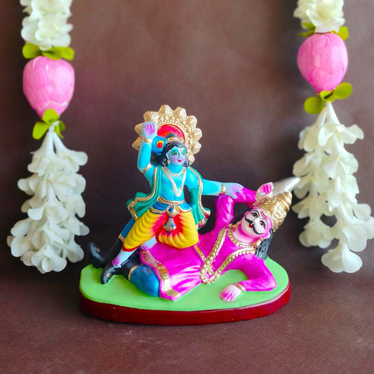 Navaratri Clay Golu Doll Kamsa Vadham