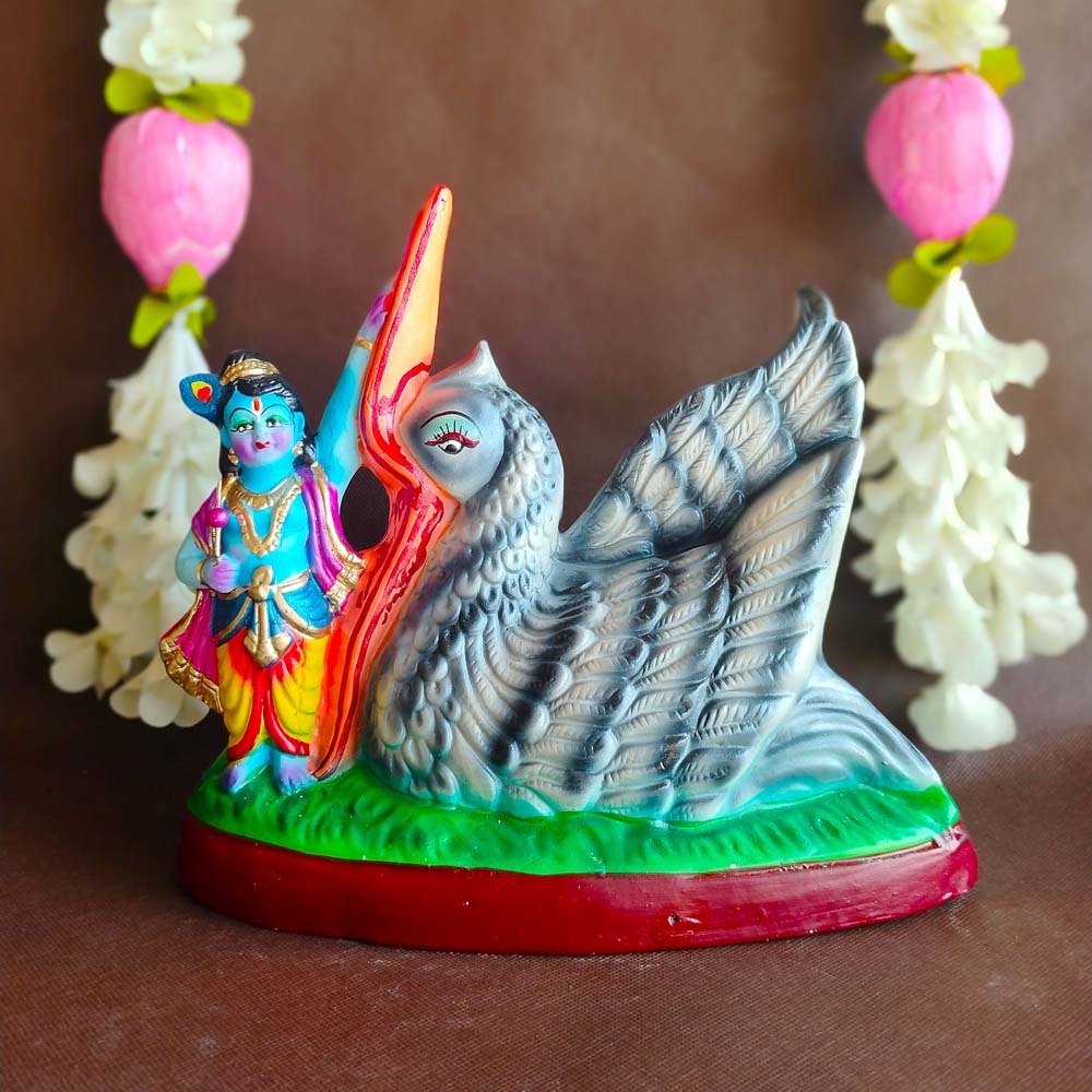 Navaratri Clay Golu Doll Bakasur Vadham