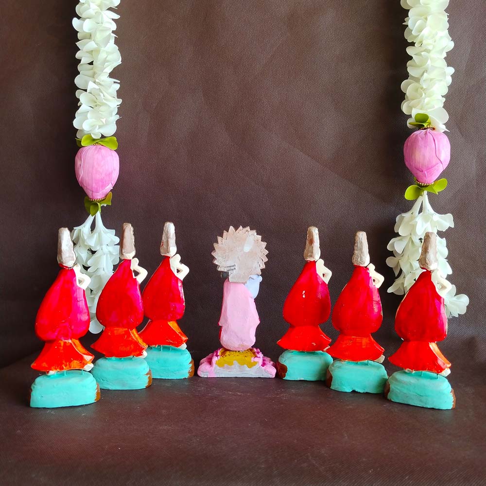 Krishna With Gopikas Navaratri Clay Golu Doll