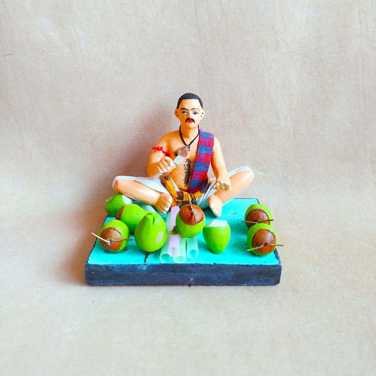 Coconut Seller Navaratri Clay Golu Doll