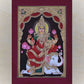 Lakshmi : Geja (Elephant) Lakshmi Goddess Of Prosperity And Abundance .Handmade Tanjore Style Gold Painting . Set In Beautiful Chettinad Style Frame