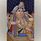 Krishna With Consorts : Krishna Durbar Handmande Tanjore Style Gold Painting.Painting Only.With Chettinad Frame