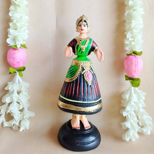 Handcrafted Indian Dancing Doll - Traditional Art Figurine For Home And Temple Decor
