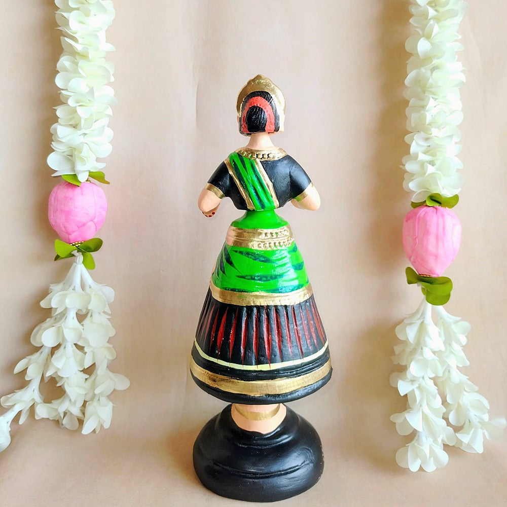 Handcrafted Indian Dancing Doll - Traditional Art Figurine For Home And Temple Decor