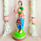 Handcrafted Bharatanatyam Standing Doll - Traditional Indian Dance Figurine For Home And Temple Decor