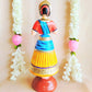 5 Mani Dancing Dolls Yellow - Handcrafted Traditional Indian Dance Figurines For Home Decor