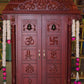 Puja Mandapam In Teakwood With Dark Teakwood Finish