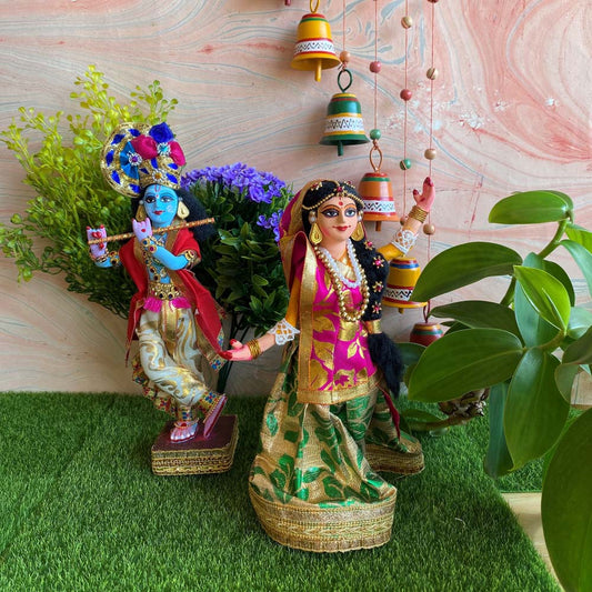 Navarathri Golu Doll Indian Traditional Dolls Radha Krishna Set