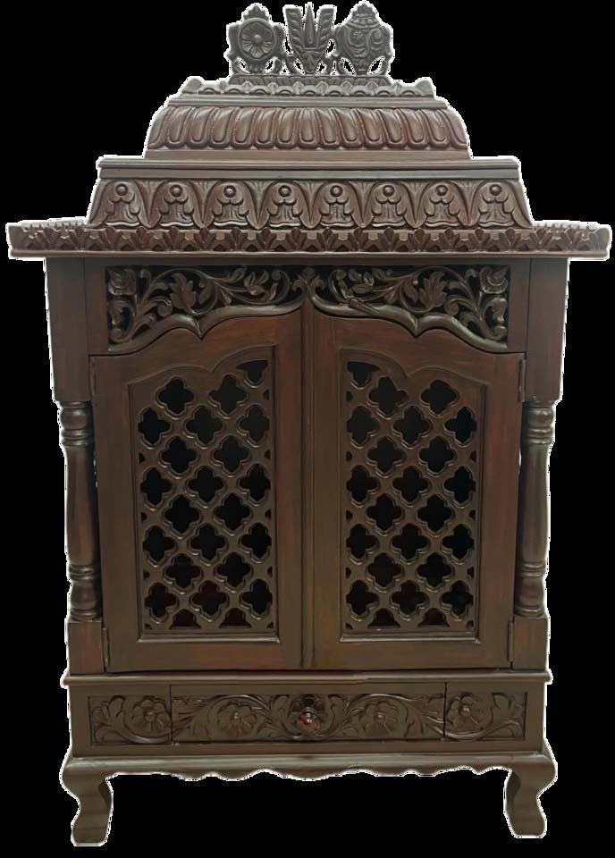 Closed Puja Mandap - Lattice & Shanku Charka Namam