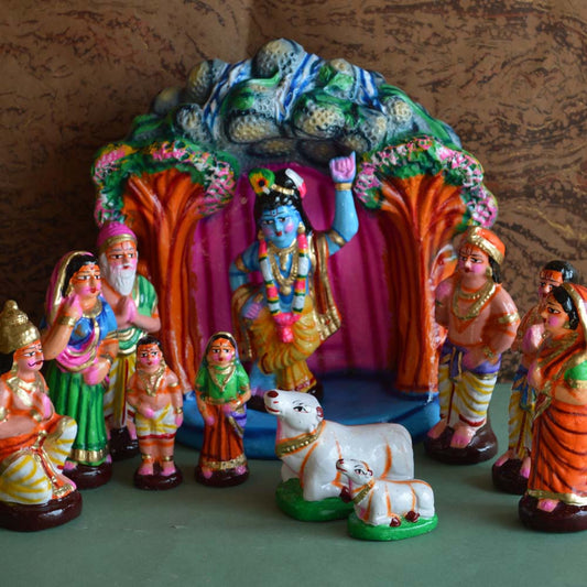 Navarathri Golu Doll Krishna Govardhanagiri Set