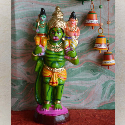 Navarathri Golu Doll Ramar, Lakshman And Hanuman (Standing) 12"H