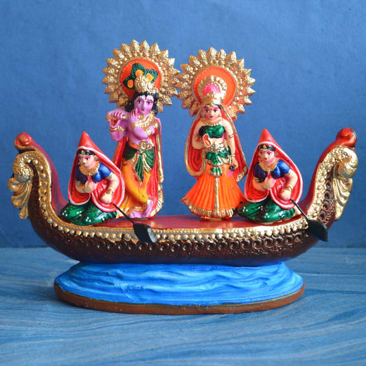 Navarathri Radha Krishna On Boat Golu Doll