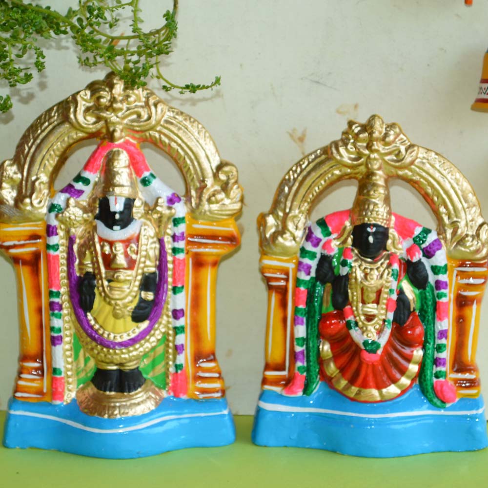 Navarathri Golu Doll Perumal Thayar 2 Pcs Set