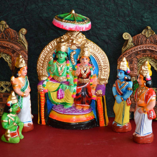 Navarathri Golu Doll Ramar Pattabhishekam 6 Pcs Set