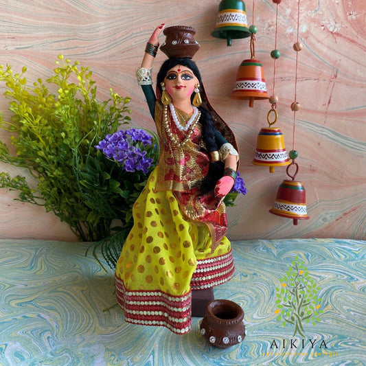 Indian Traditional Doll Two Pot Girl