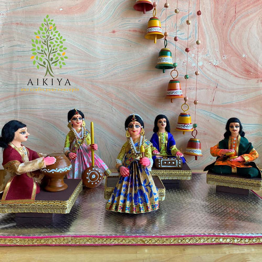 Indian Traditional Dolls Pattu Kacheri Set