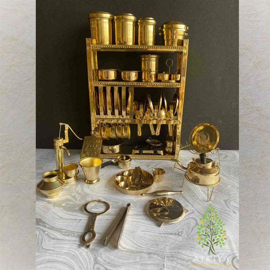 Miniature Brass Kitchen Set 3