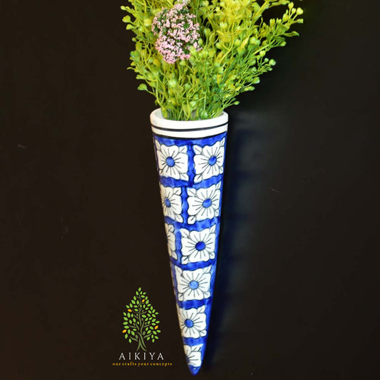 Hanging Flower Cone - Blue (Small)