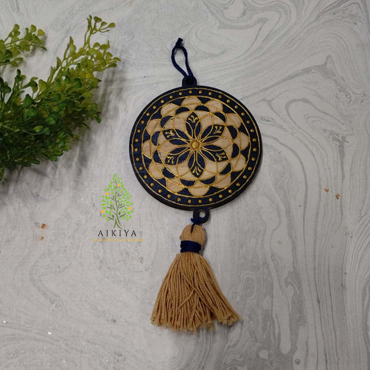 Hanging Ornament - Black and Beige