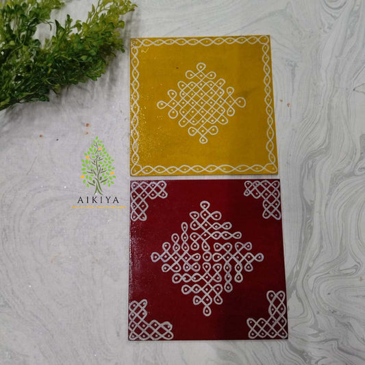 Six Inch Square Kollam - Pack of Two